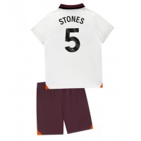 Manchester City John Stones #5 Replika babykläder Bortaställ Barn 2023-24 Kortärmad (+ korta byxor)